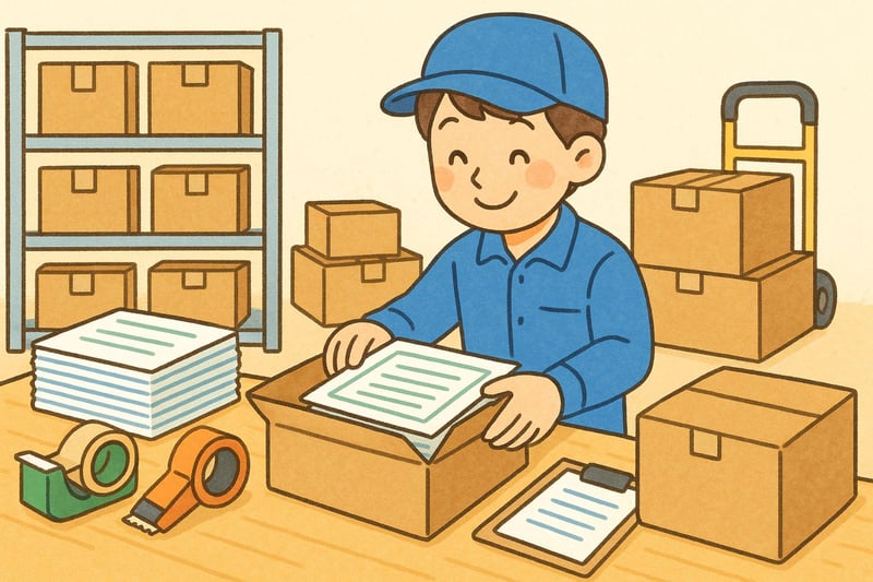 【吉見町】未経験大歓迎!書類等のセット梱包・出荷STAFF(21114)